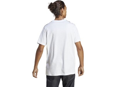 ADIDAS Herren Shirt Essentials Single Jersey 3-Streifen Weiß