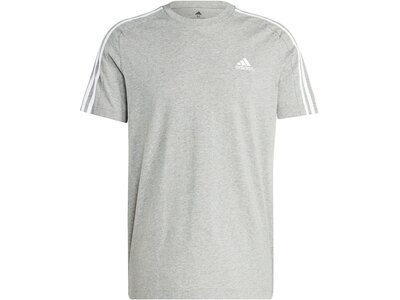 ADIDAS Herren Shirt Essentials Single Jersey 3-Streifen Grau