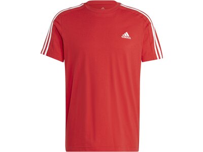 ADIDAS Herren Shirt Essentials Single Jersey 3-Streifen Rot