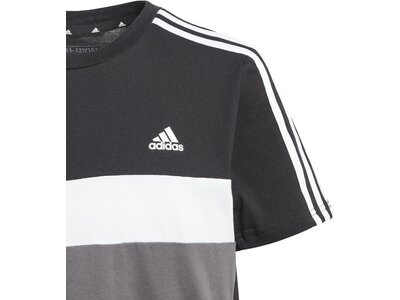 ADIDAS Kinder Shirt Tiberio 3-Streifen Colorblock Cotton Kids Grau