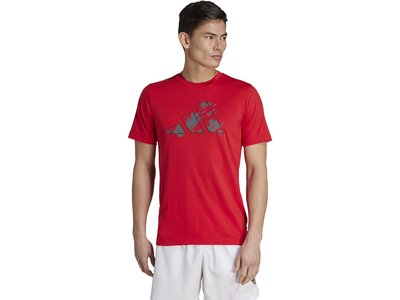 ADIDAS Herren Shirt Train Essentials Seasonal Training Graphic Rot