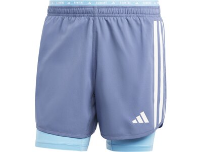 ADIDAS Herren Shorts Own the Run 3-Streifen 2-in-1 Blau