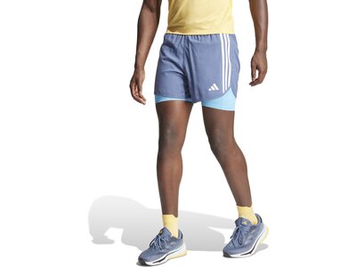 ADIDAS Herren Shorts Own the Run 3-Streifen 2-in-1 Blau