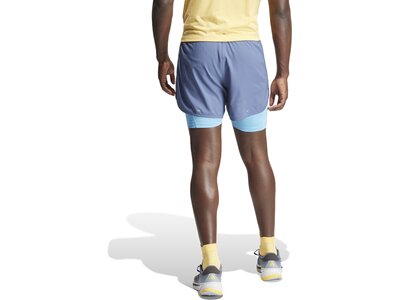 ADIDAS Herren Shorts Own the Run 3-Streifen 2-in-1 Blau