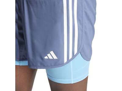 ADIDAS Herren Shorts Own the Run 3-Streifen 2-in-1 Blau