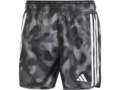 ADIDAS Herren Shorts Own the Run 3-Streifen Allover Print (Länge 5 Zoll) Grau