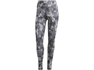 ADIDAS Damen Tight Optime Essentials Allover Print Flower Tie-Dye Grau