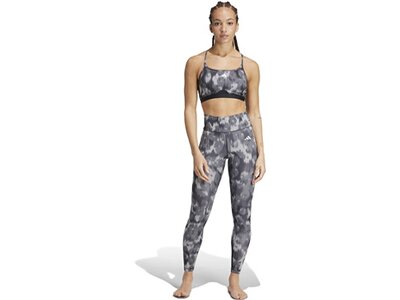 ADIDAS Damen Tight Optime Essentials Allover Print Flower Tie-Dye Grau