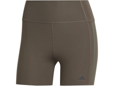 ADIDAS Damen Tight Optime 4-Inch Raw-Cut-Hem Braun
