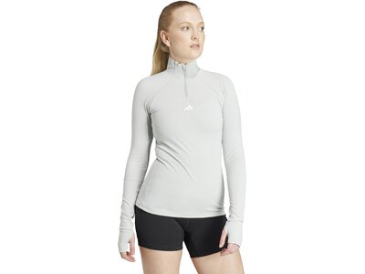 ADIDAS Damen Rolli Techfit COLD.RDY 1/4 Zip Training Grau