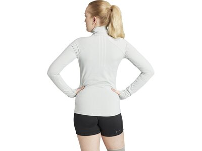 ADIDAS Damen Rolli Techfit COLD.RDY 1/4 Zip Training Grau