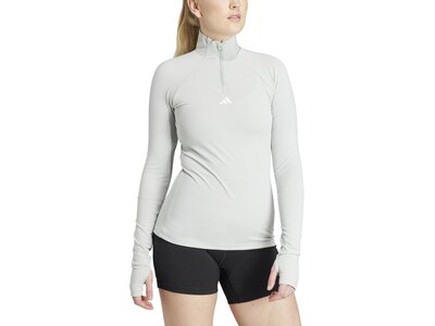 ADIDAS Damen Rolli Techfit COLD.RDY 1/4 Zip Training Grau