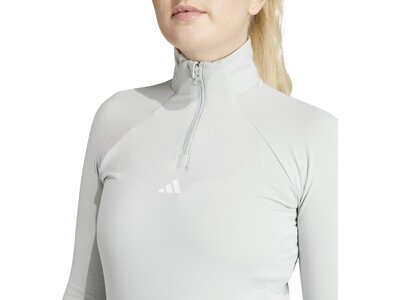 ADIDAS Damen Rolli Techfit COLD.RDY 1/4 Zip Training Grau