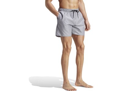 ADIDAS Herren Shorts Stripey Classics Short Length Silber