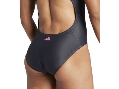 ADIDAS Damen Badeanzug Big Bars Graphic Grau
