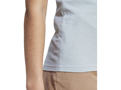 ADIDAS Damen Shirt LOUNGEWEAR Essentials Slim 3-Streifen Silber