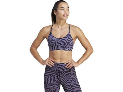 ADIDAS Damen BH Aeroimpact Training Light-Support Jacquard 3-Streifen Cup A-C Grau