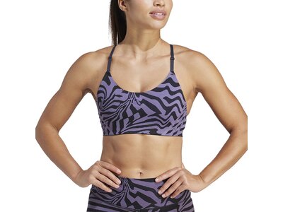 ADIDAS Damen BH Aeroimpact Training Light-Support Jacquard 3-Streifen Cup A-C Grau