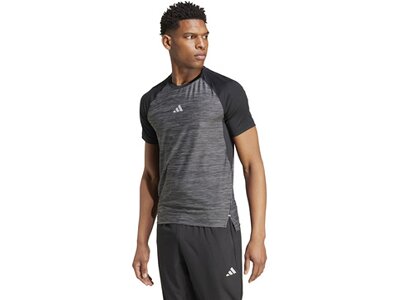 ADIDAS Herren Shirt Gym+ Training 3-Streifen Grau