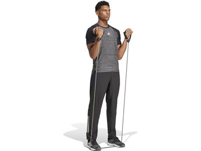 ADIDAS Herren Shirt Gym+ Training 3-Streifen Grau
