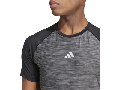 ADIDAS Herren Shirt Gym+ Training 3-Streifen Grau