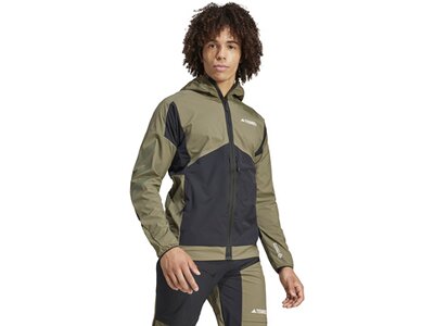 ADIDAS Herren Funktionsjacke Terrex Techrock Softshelljacke Braun