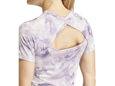 ADIDAS Damen Shirt Train Essentials AOP Flower Tie-Dye Silber