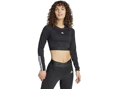 ADIDAS Damen Shirt Hyperglam Training Crop-Shirt Schwarz