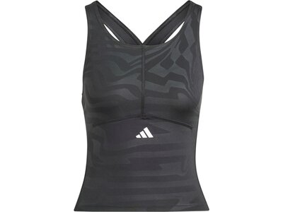 ADIDAS Damen Top Techfit Printed Crop Training Grau