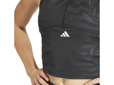 ADIDAS Damen Top Techfit Printed Crop Training Grau