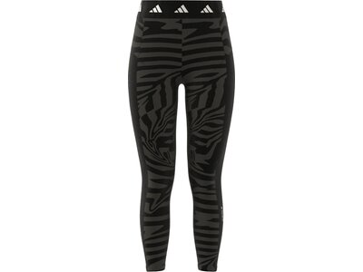 ADIDAS Damen Tight Techfit Printed 7/8 Schwarz