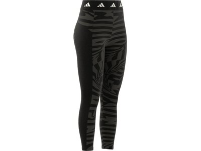 ADIDAS Damen Tight Techfit Printed 7/8 Schwarz
