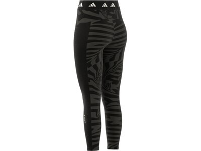 ADIDAS Damen Tight Techfit Printed 7/8 Schwarz