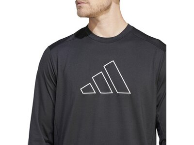 ADIDAS Herren Shirt Train Icons Small Logo Training Grau