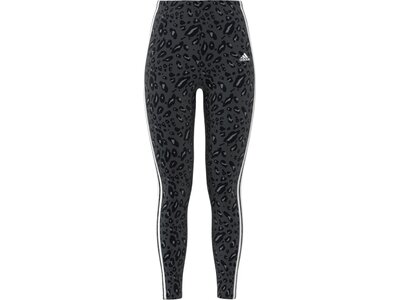 ADIDAS Damen Tight Essentials 3-Streifen Animal Print Grau