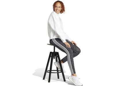 ADIDAS Damen Tight Essentials 3-Streifen Animal Print Grau