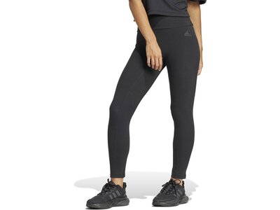 ADIDAS Damen Tight Lounge Ribbed High-Waist Schwarz