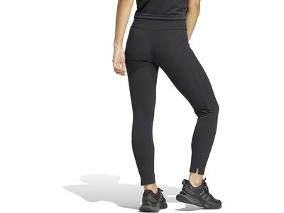 ADIDAS Damen Tight Lounge Ribbed High-Waist Schwarz