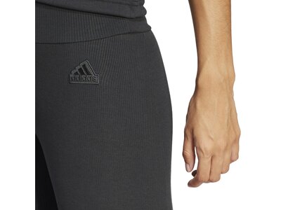 ADIDAS Damen Tight Lounge Ribbed High-Waist Schwarz