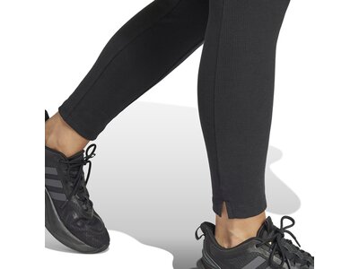 ADIDAS Damen Tight Lounge Ribbed High-Waist Schwarz