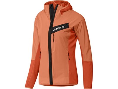 ADIDAS Damen Jacke TERREX Techrock Wind Braun