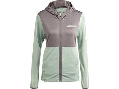 ADIDAS Damen Jacke TERREX XPERIOR LIGHT HOODED FLEECE Grau