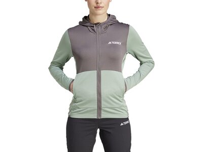 ADIDAS Damen Jacke TERREX XPERIOR LIGHT HOODED FLEECE Grau