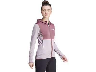 ADIDAS Damen Jacke TERREX XPERIOR LIGHT HOODED FLEECE Braun
