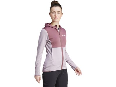 ADIDAS Damen Jacke TERREX XPERIOR LIGHT HOODED FLEECE Braun