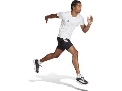 ADIDAS Herren Shorts Own the Run 3-Streifen 2-in-1 Schwarz