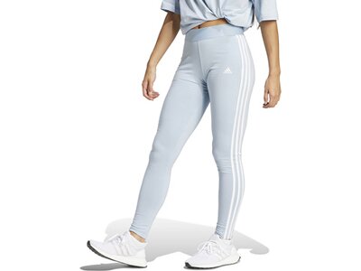 ADIDAS Damen Tight LOUNGEWEAR Essentials 3-Streifen Silber