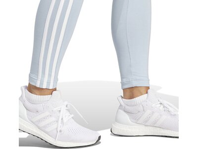 ADIDAS Damen Tight LOUNGEWEAR Essentials 3-Streifen Silber