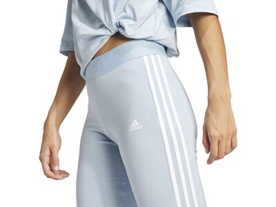 ADIDAS Damen Tight LOUNGEWEAR Essentials 3-Streifen Silber