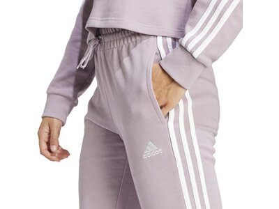 ADIDAS Damen Hose Essentials 3-Streifen French Terry Cuffed Silber